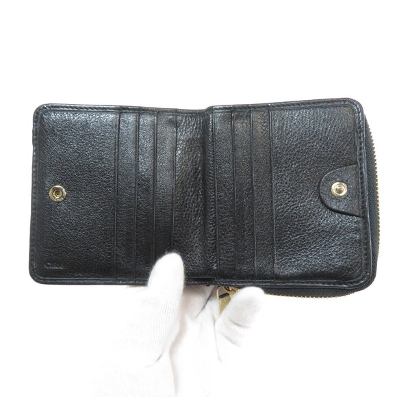 Chloe Ribbon Motif Bifold Wallet Leather - Picture 4 of 8